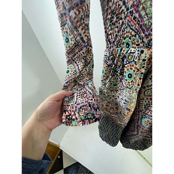 Maeve Anthropologie Tiled Amethyst Smocked Dress Size S - Picture 5 of 8